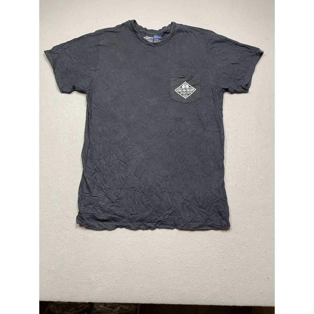 Vans T-Shirt 100% Cotton Black Graphic Pocket Large Mens
